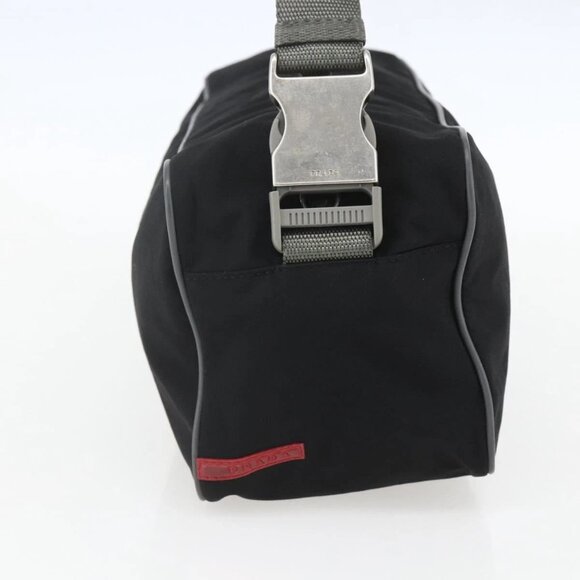 Authentic PRADA Sports Nylon Black Silver Shoulder Bag bst312-121025 - Picture 4 of 16